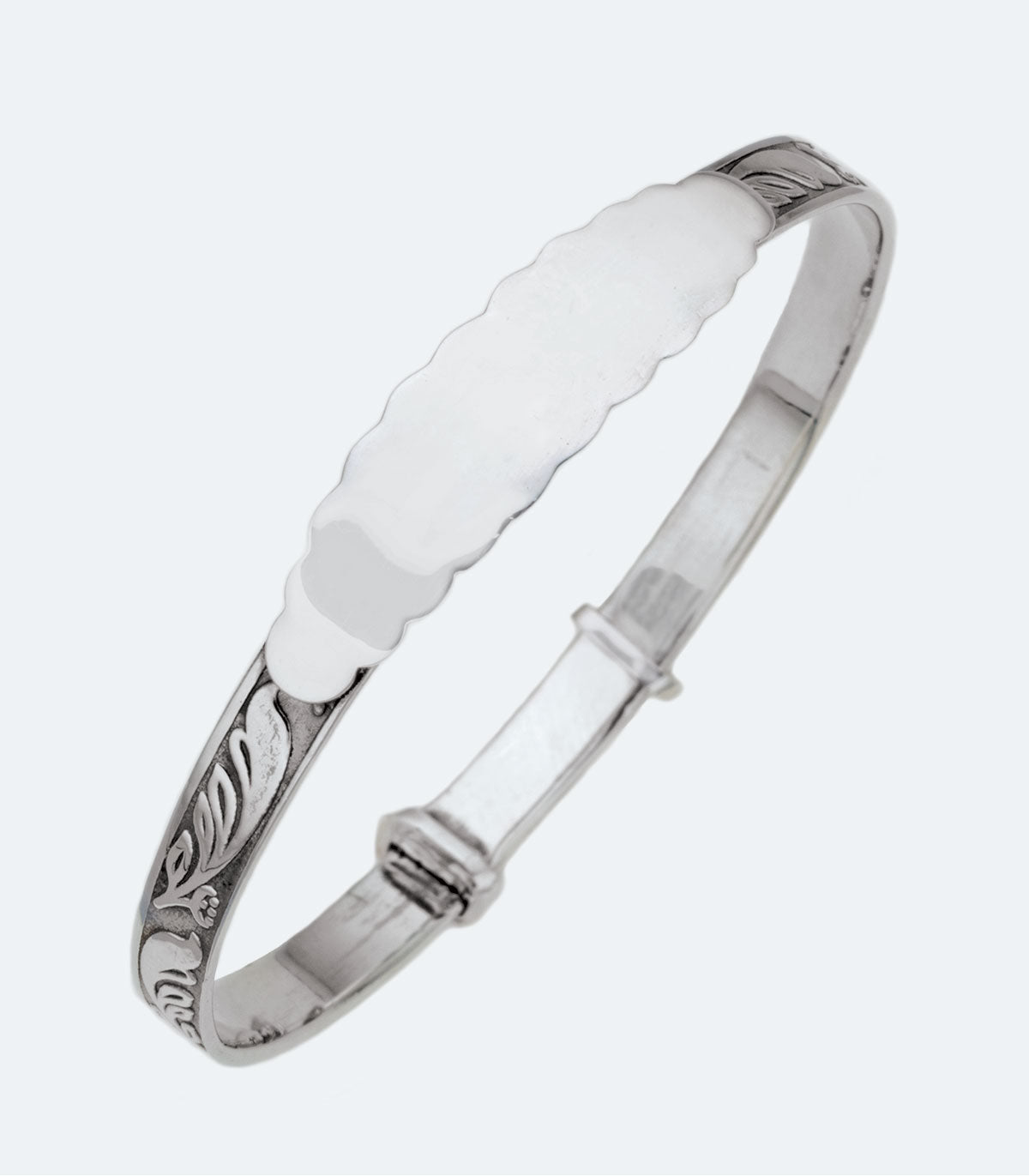 Sterling Silver Baby Engraved Bracelet - LMSB 010