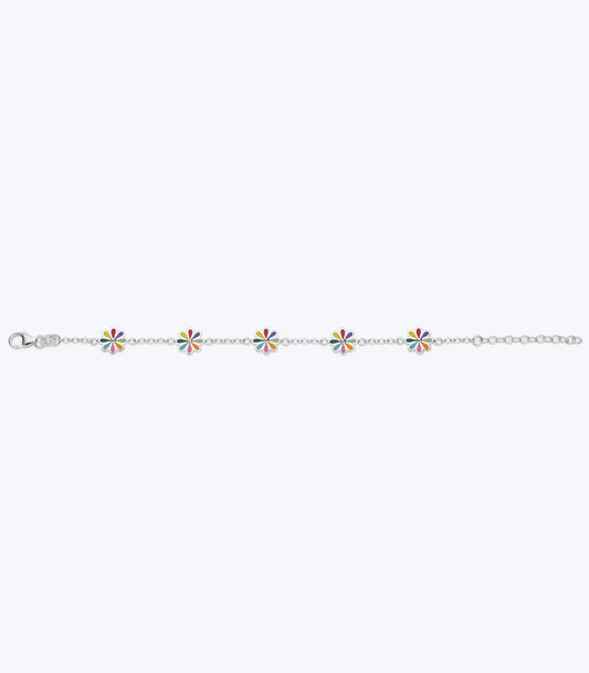 Baby Enamel Multi-colour Flower Bracelet - LMSB 030