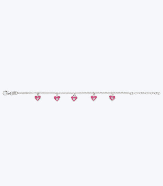 Baby Enamel Heart Charm Bracelet - LMSB 032