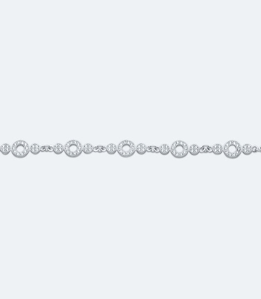 Silver Bracelet with CZ - SKBR 005