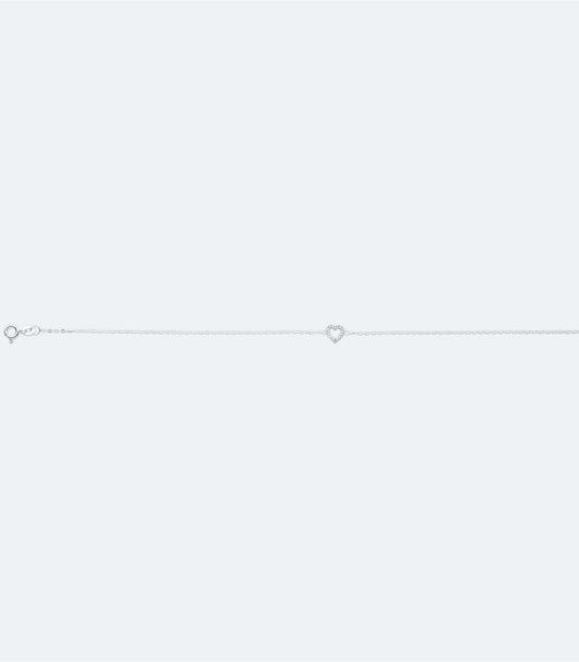 Cubic Zirconia Heart Anklet - SSAK 125