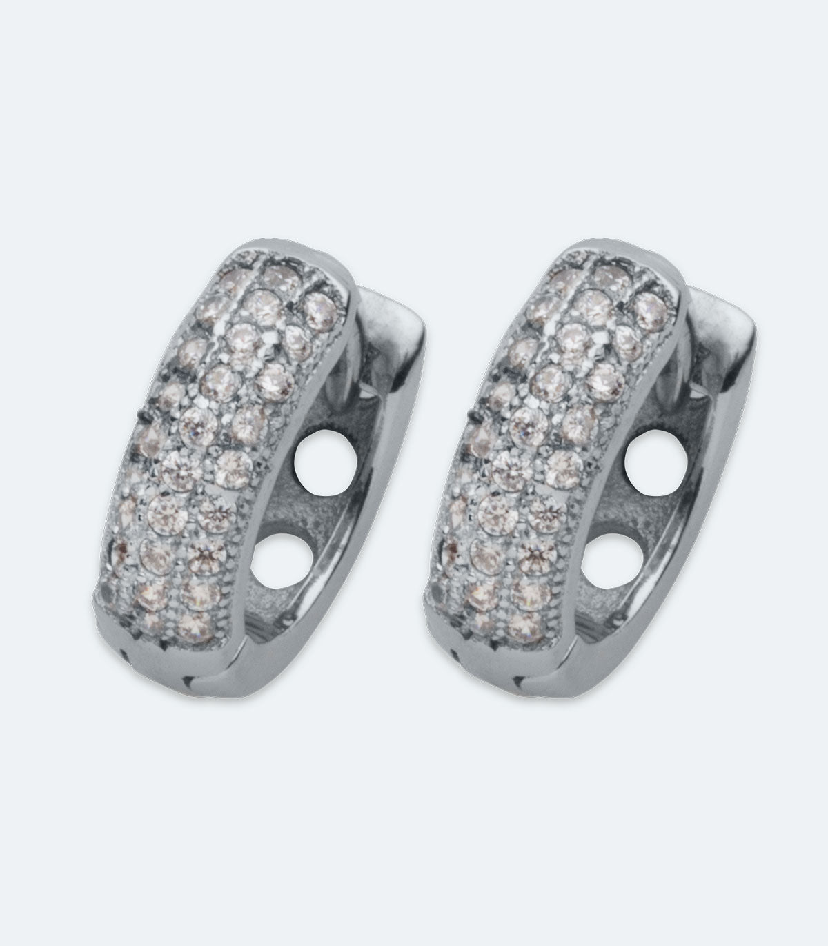 Small CZ Huggie Earrings - SSER 440