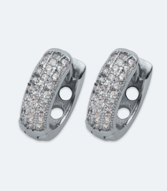 Small CZ Huggie Earrings - SSER 440