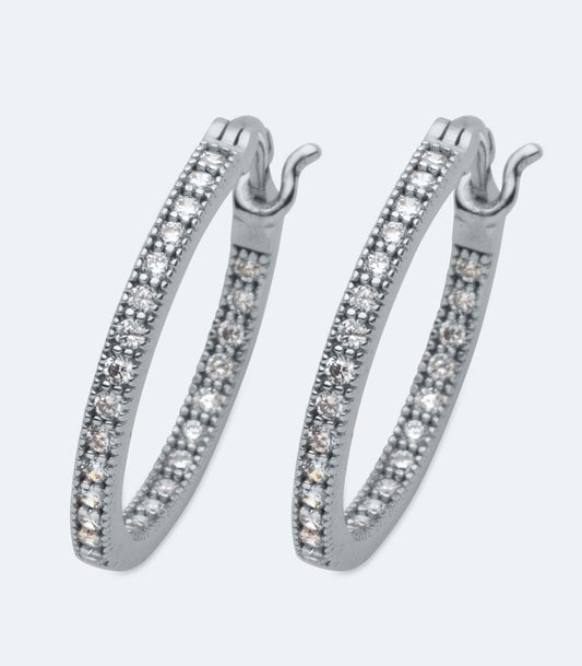 CZ Hoop Earrings - SSER 443