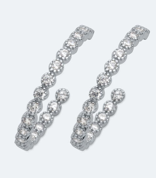 CZ Hoop Earrings - SSER 444
