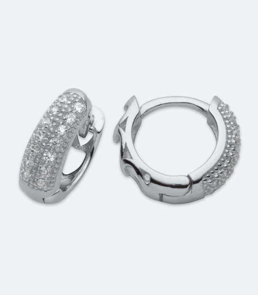 CZ Huggie Earrings - SSER 453