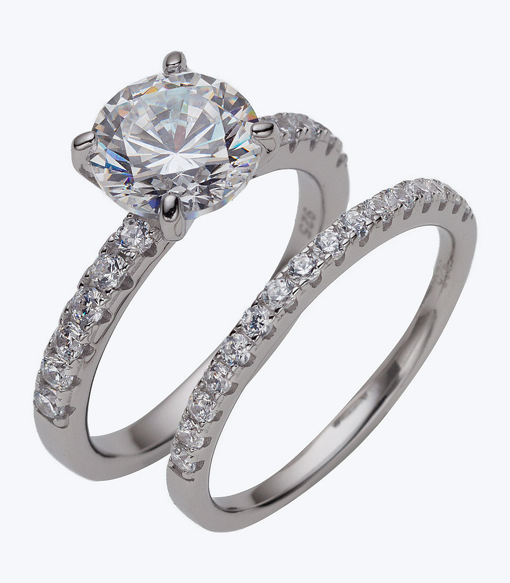 Solitaire CZ Wedding Set Ladies Ring - SSRG 417