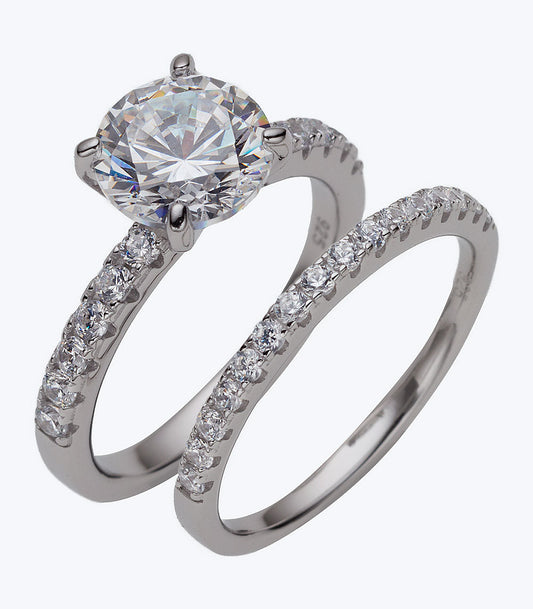 Solitaire CZ Wedding Set Ladies Ring - SSRG 417