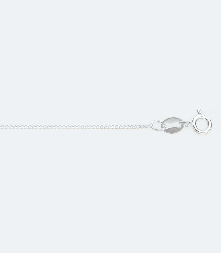 Curb Link Sterling Silver Chain - 1.06mm.