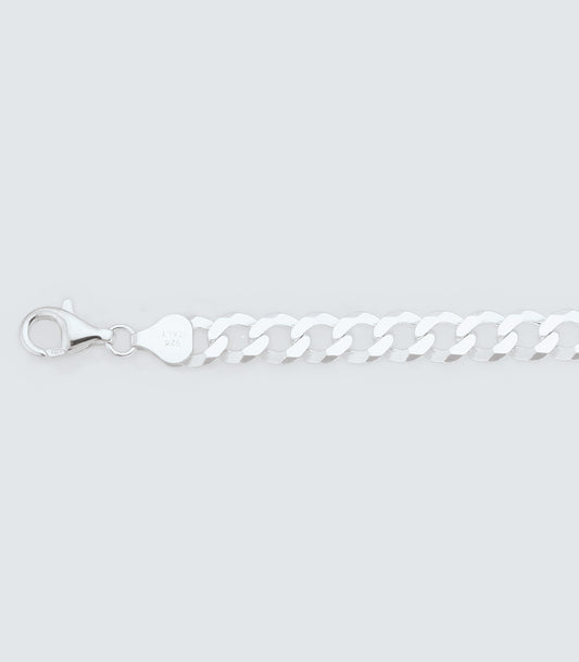 Curb Link 160 Sterling Silver Chain - 7.28mm