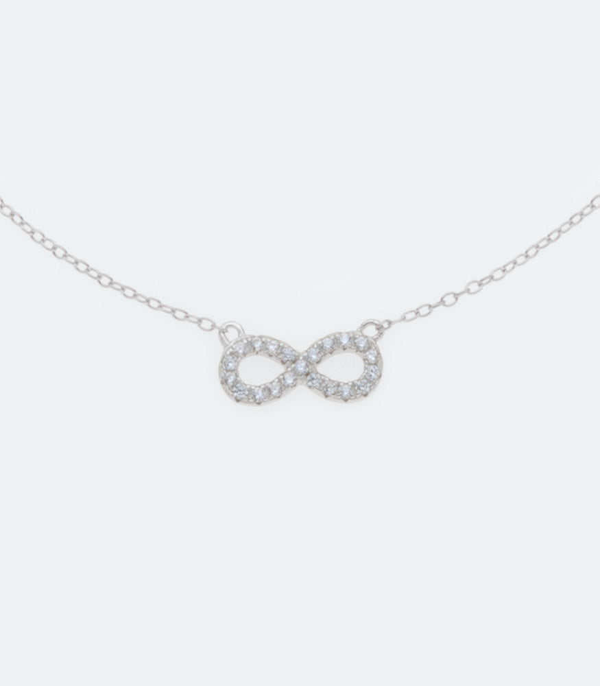 Infinity - Cubic Zirconia Silver Chain - SSCH 201