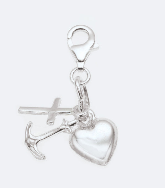 Faith-Hope-Charity Sterling Silver Charm
