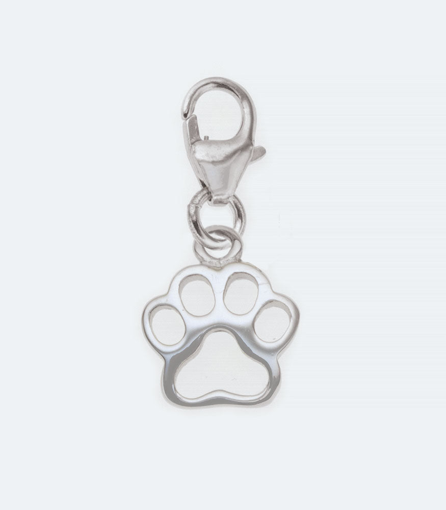 Silver Paw Charm With Lobster Clasp - SSCM 232