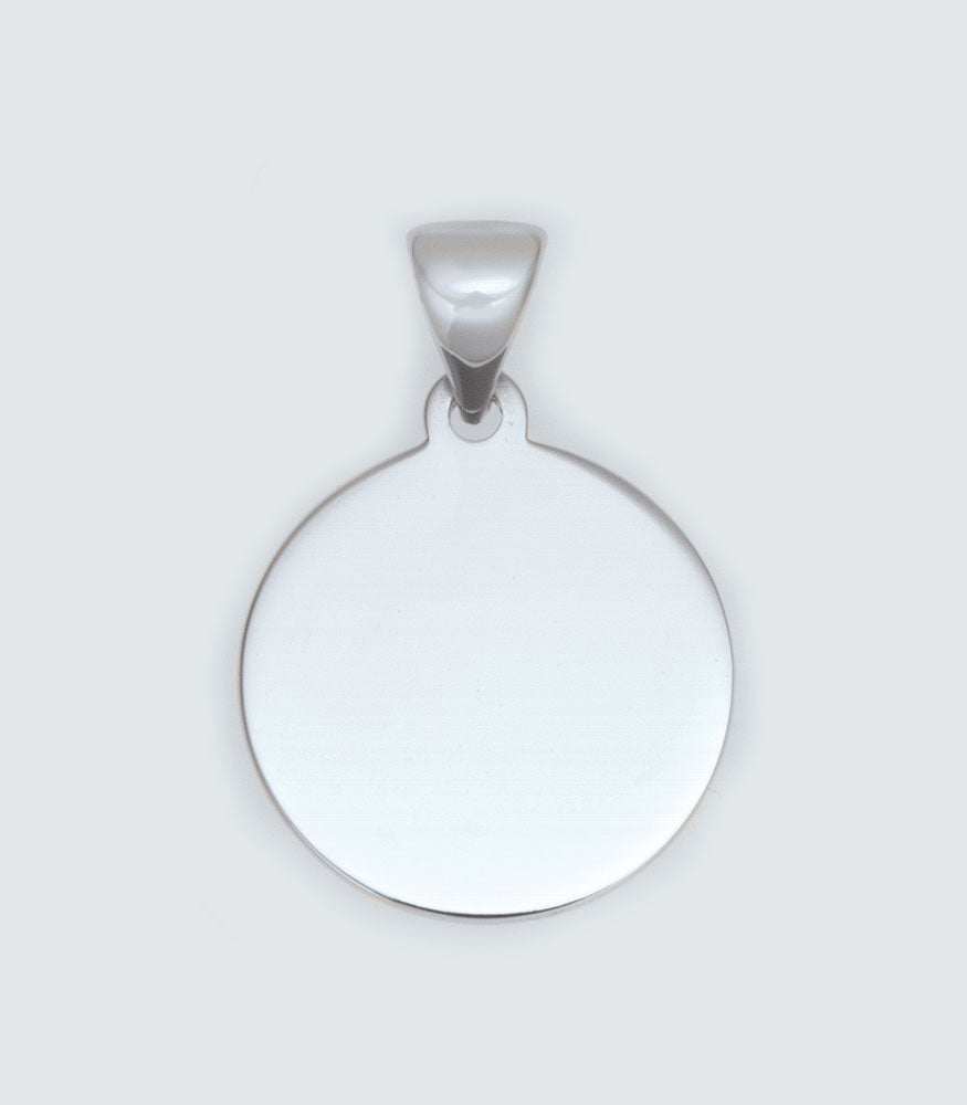 Round Sterling Silver Disc - 15mm - SSDC 027