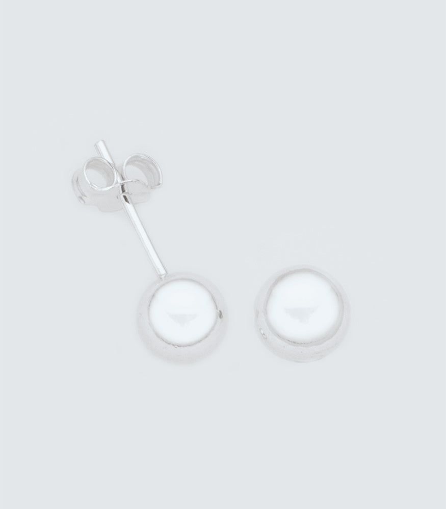 Sterling Silver Ball Stud Earrings 6mm - SSER 060-6