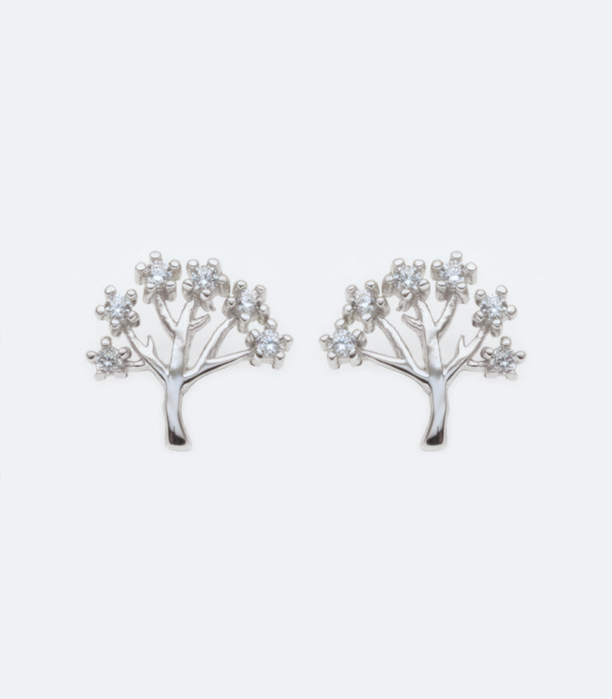 Tree Of Life - Cubic Zirconia  297 Sterling Silver Earrings