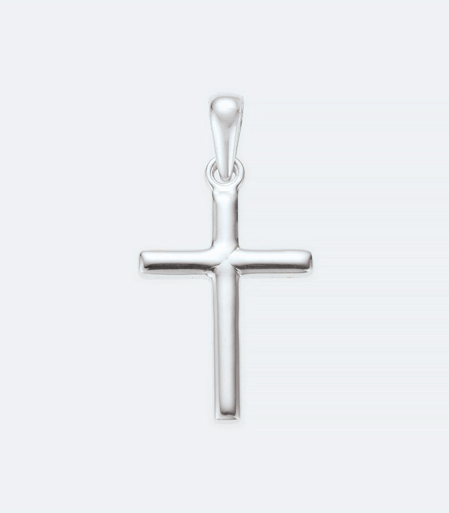 Cross Plain Sterling Silver Pendant - SSRL 045