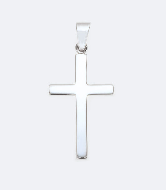 Cross 054 Plain Sterling Silver Pendant