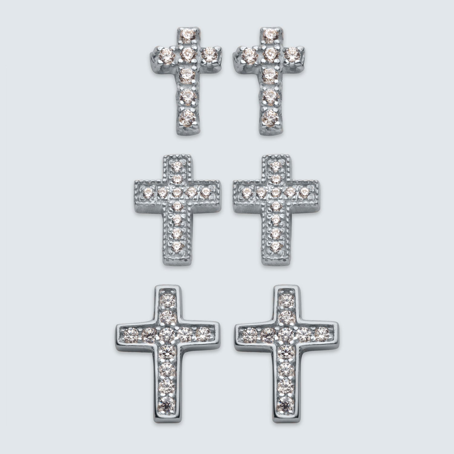 Sterling Silver Cross Earrings