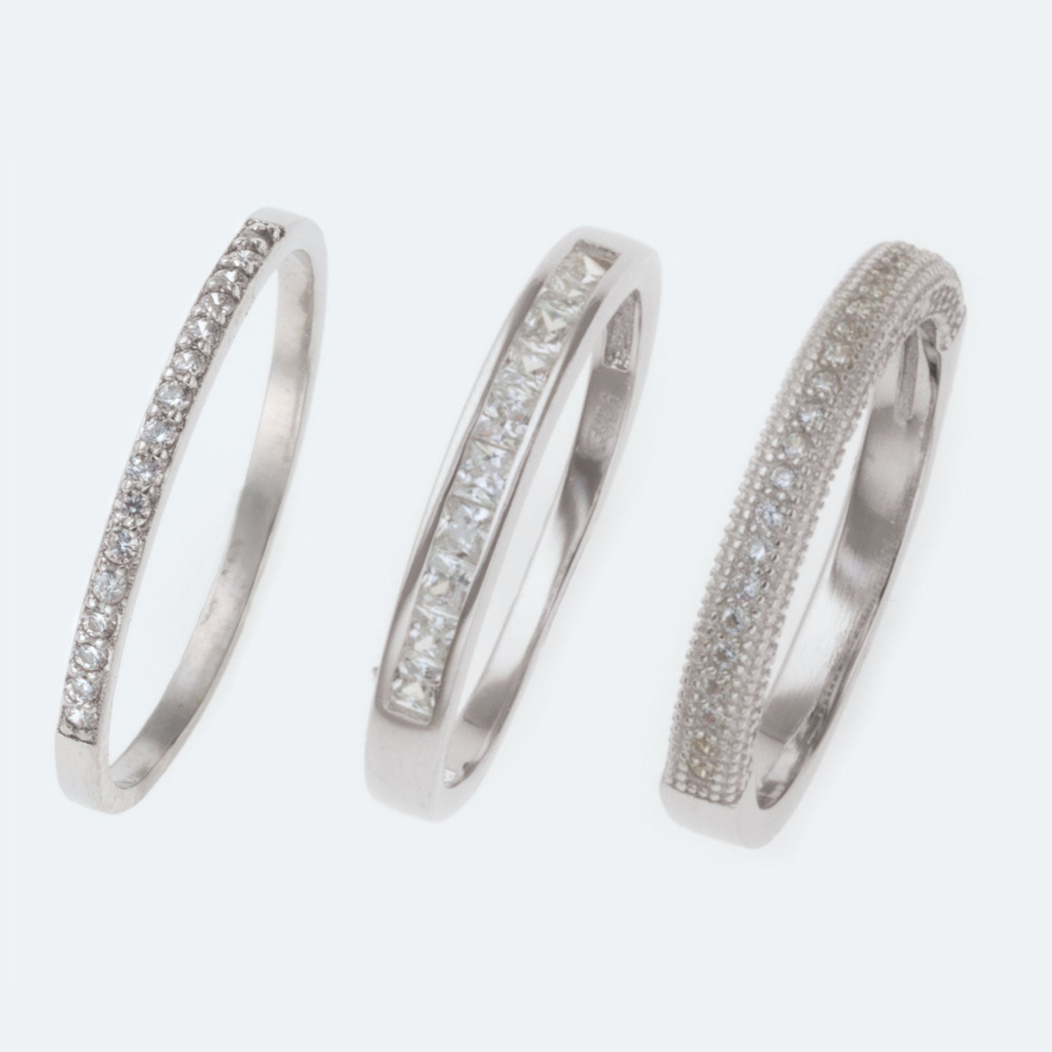 Sterling Silver Ladies Eternity Rings