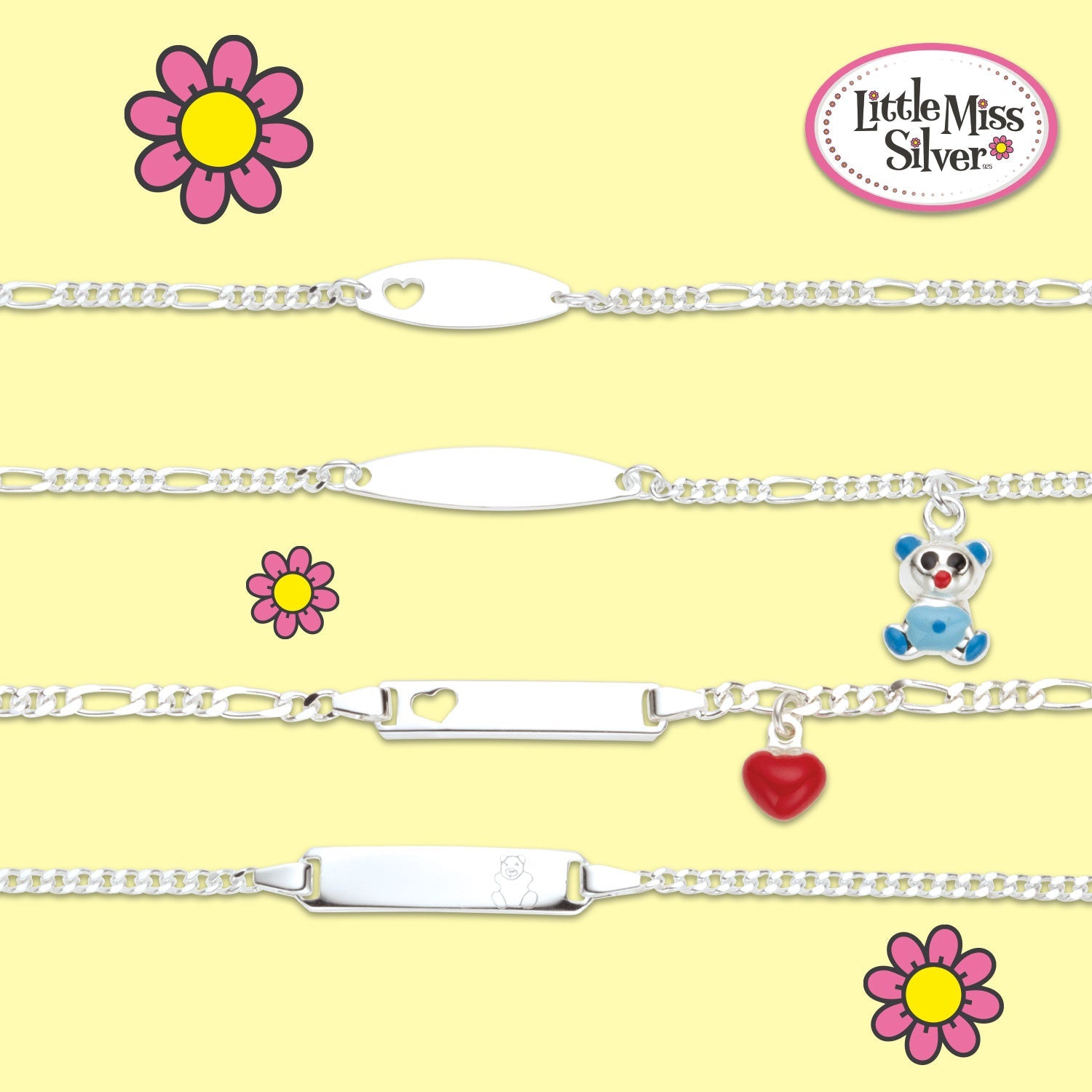 Sterling Silver Baby ID Bracelets