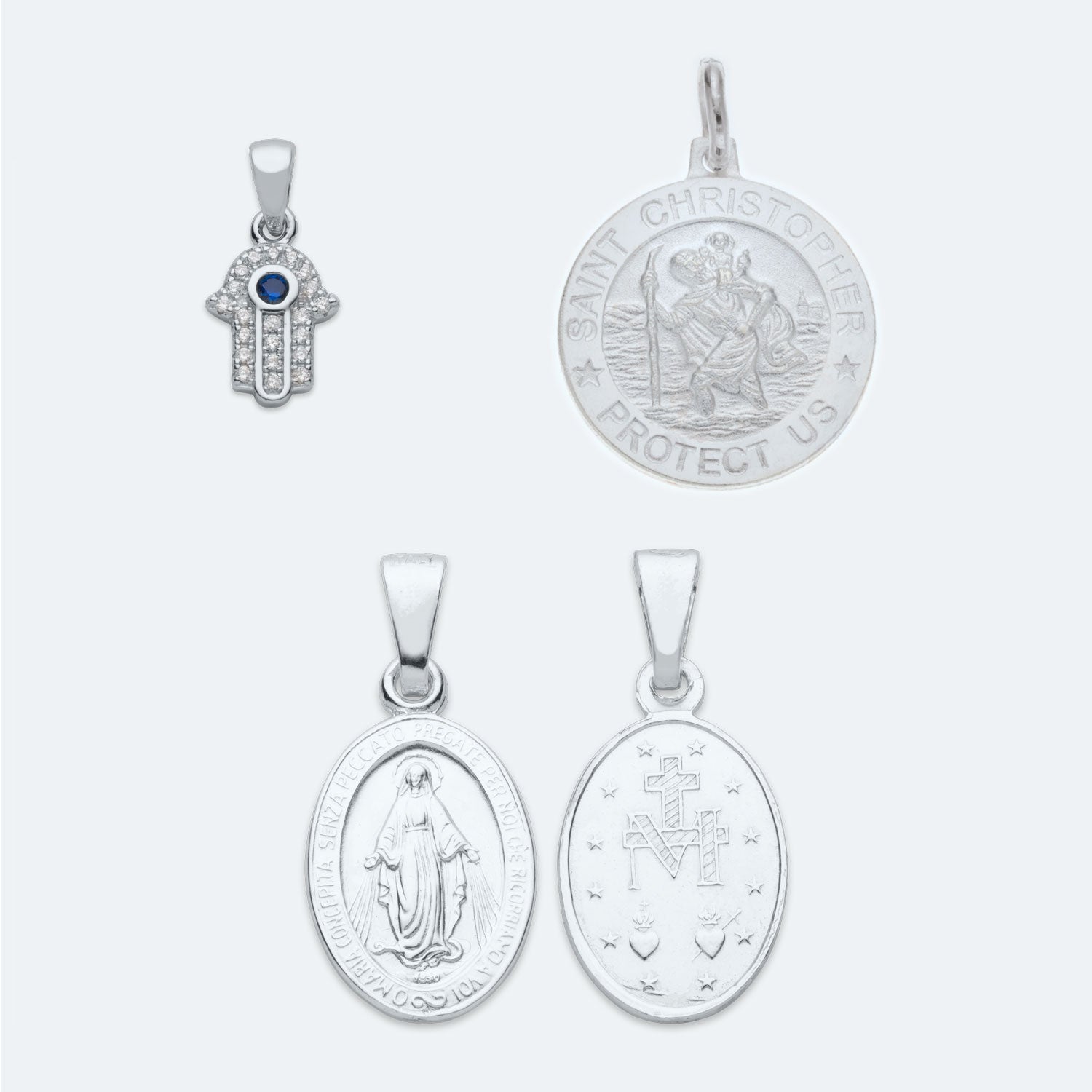 Sterling Silver Saint Christophers