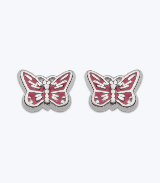 Enamel Butterfly Stud Earrings - LMSE 036