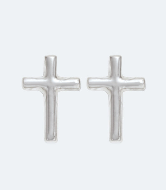 Small Plain Cross Earrings - LMSE 046