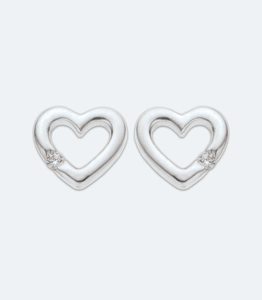 Small Open Heart Earrings - LMSE 052