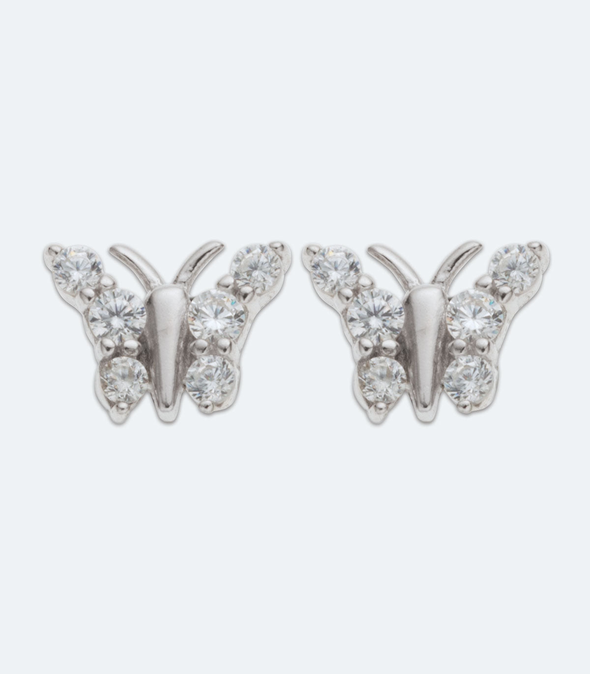 CZ Butterfly Stud Earrings - LMSE 054