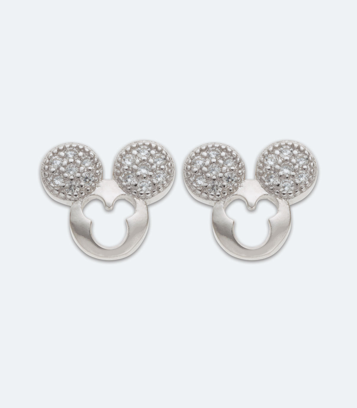 CZ Mickey Head Earrings - LMSE 055