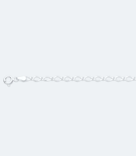 Fancy Oval Link Bracelet - SSBR 261