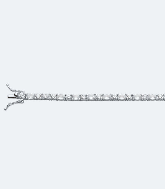 Sterling Silver Cubic Tennis Bracelet - SSBR 283