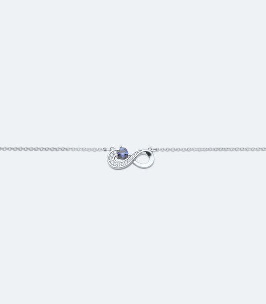 Tanzanite Blue CZ Infinity Necklace - SSCH 247