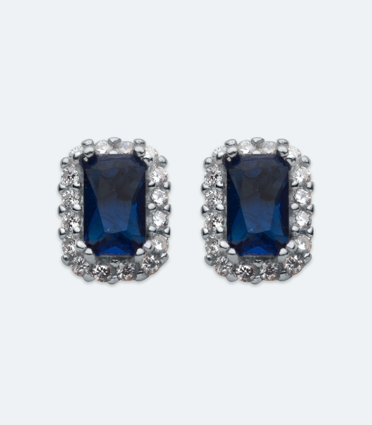 Blue Centre Stone Earrings - SSER 406