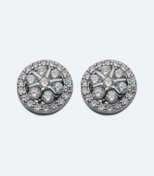 CZ Round Earrings - SSER 420