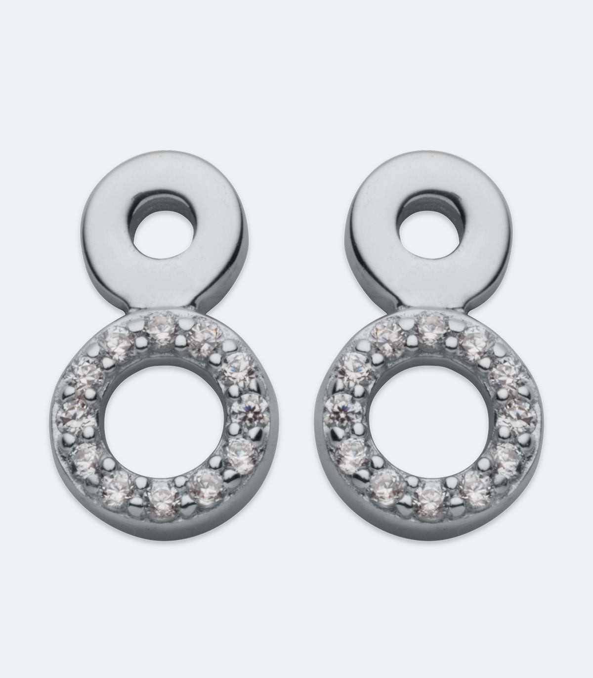 CZ Circle Earrings - SSER 430