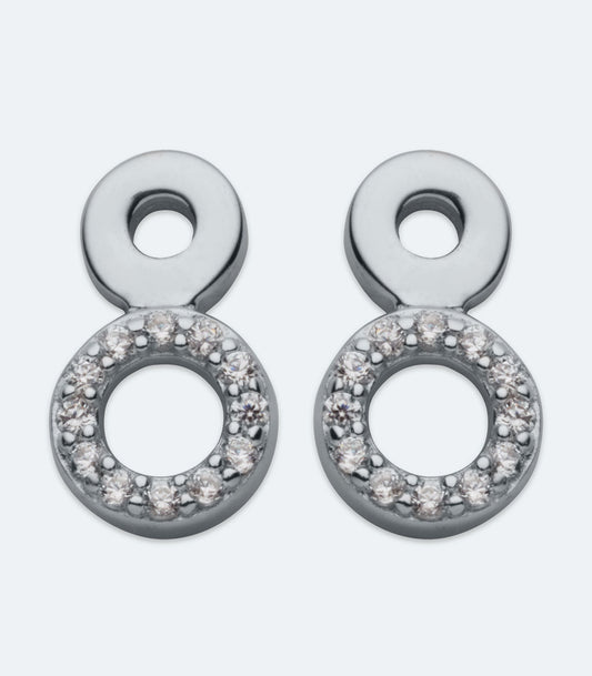 CZ Circle Earrings - SSER 430