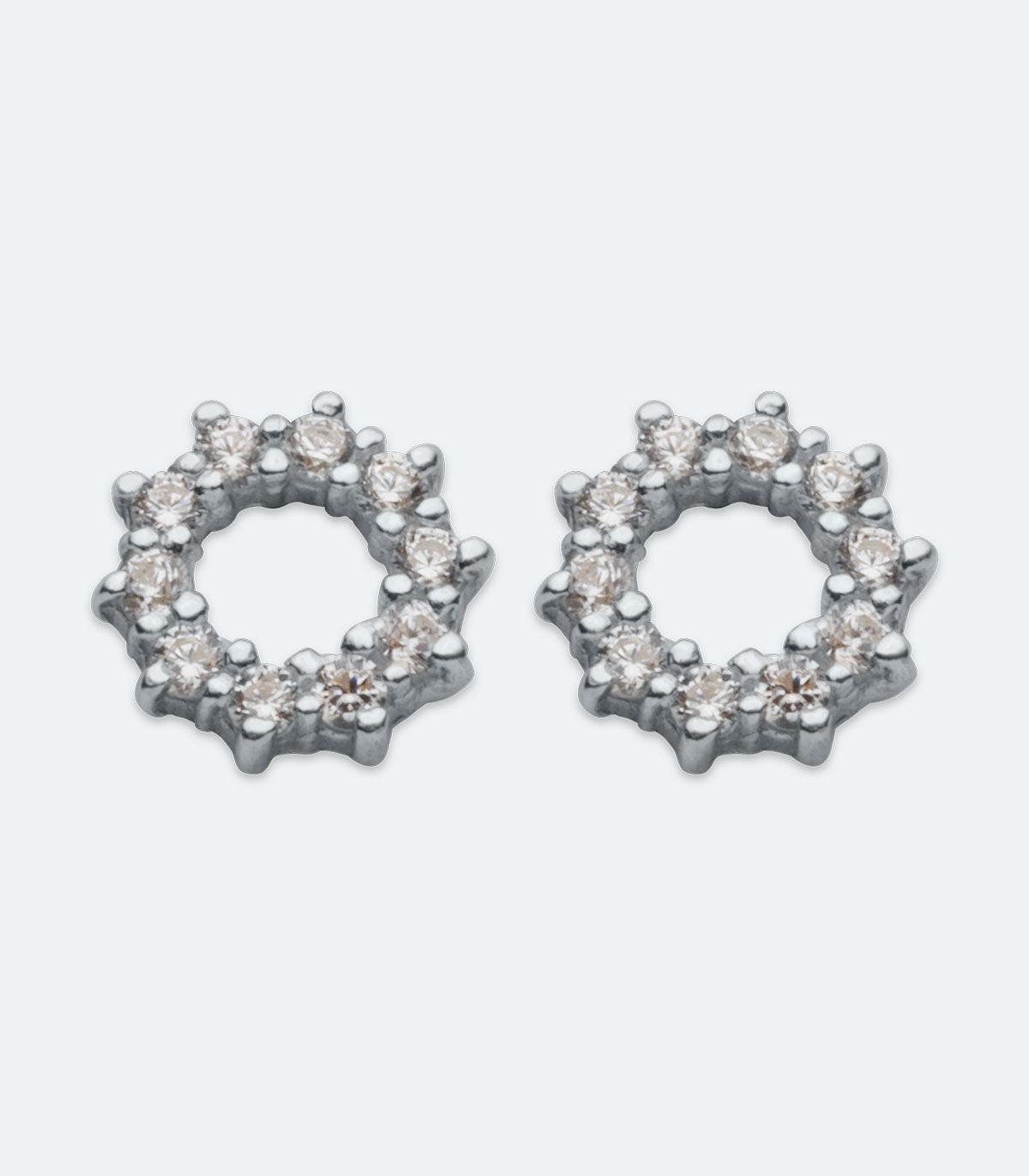 CZ Circle Earrings - SSER 432