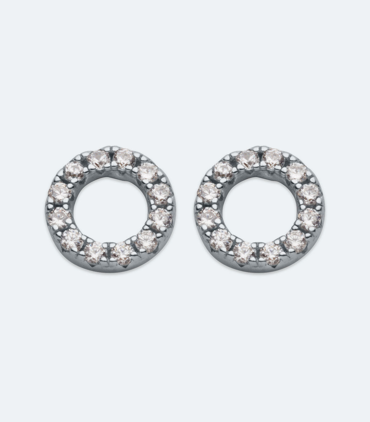 CZ Circle Earrings - SSER 433