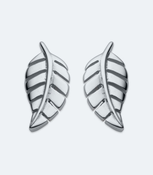 Plain Leaf Earrings - SSER 435