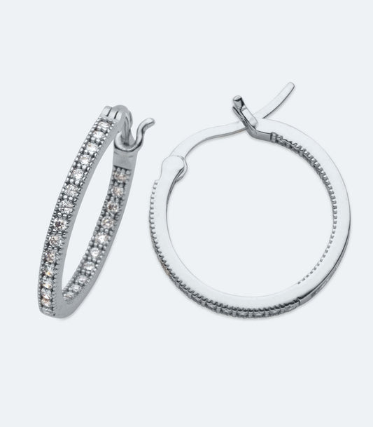 CZ Hoop Earrings - SSER 443