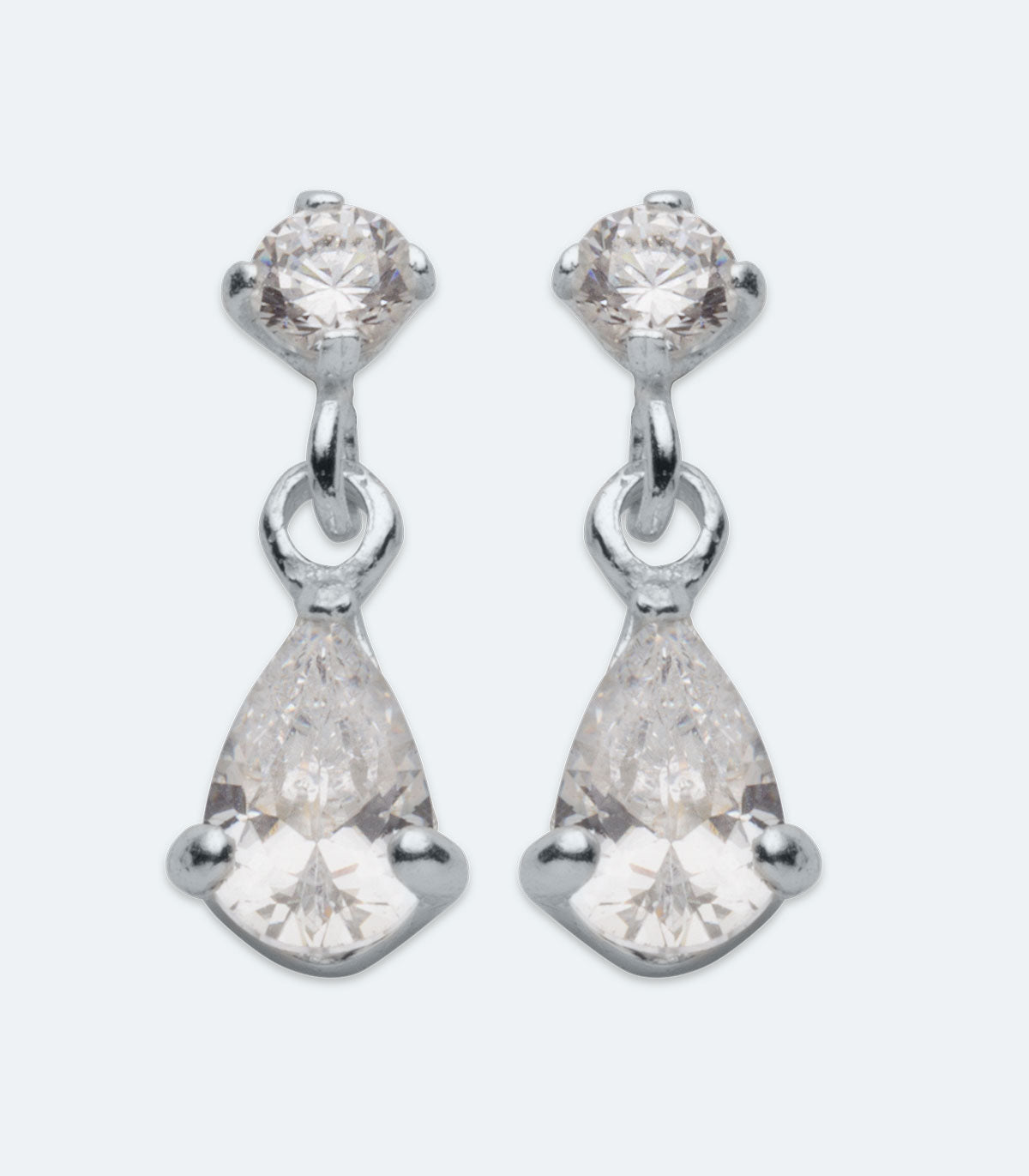 CZ Drop Earrings - SSER 445