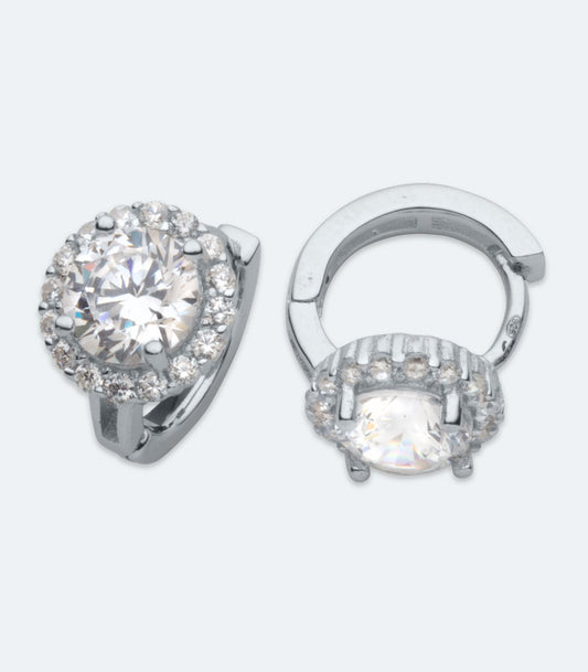 CZ Hoop Earrings - SSER 452