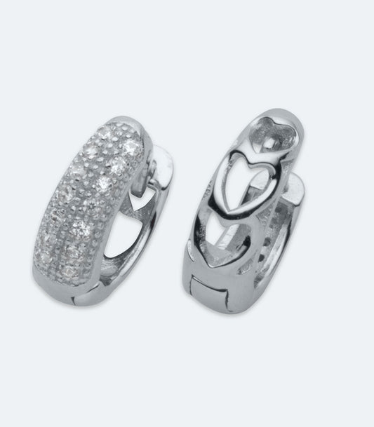 CZ Huggie Earrings - SSER 453