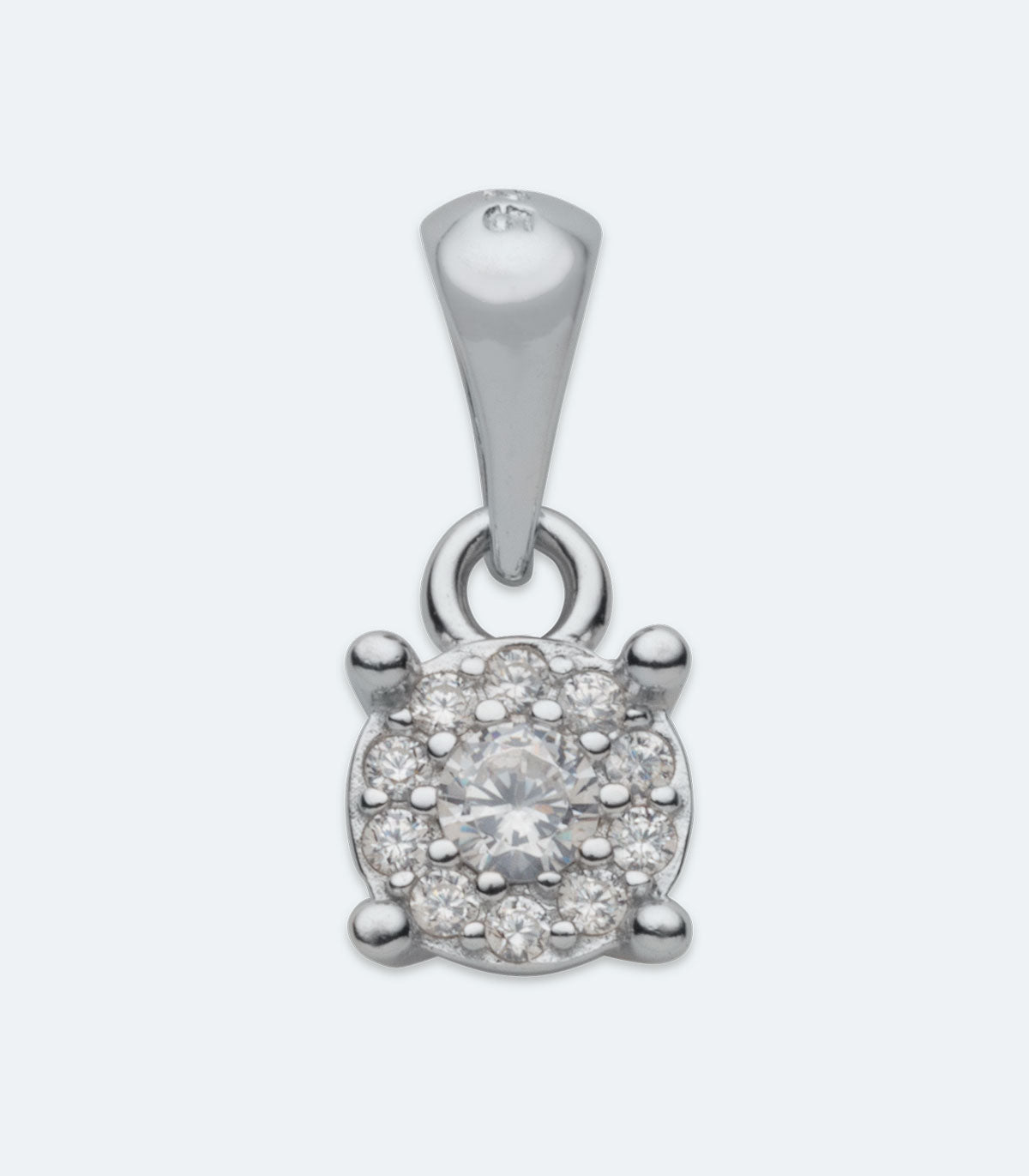 Small Clear CZ Pendant - SSPD 319