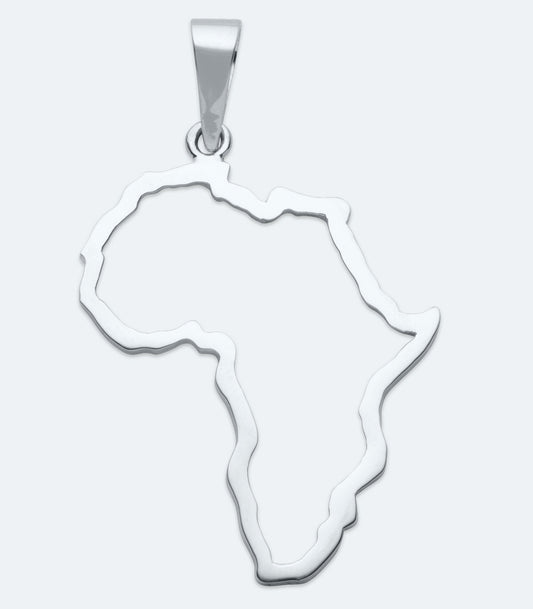 Plain Open Map of Africa Big Pendant - SSPD 346