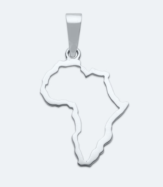 Plain Open Map of Africa Pendant - SSPD 347