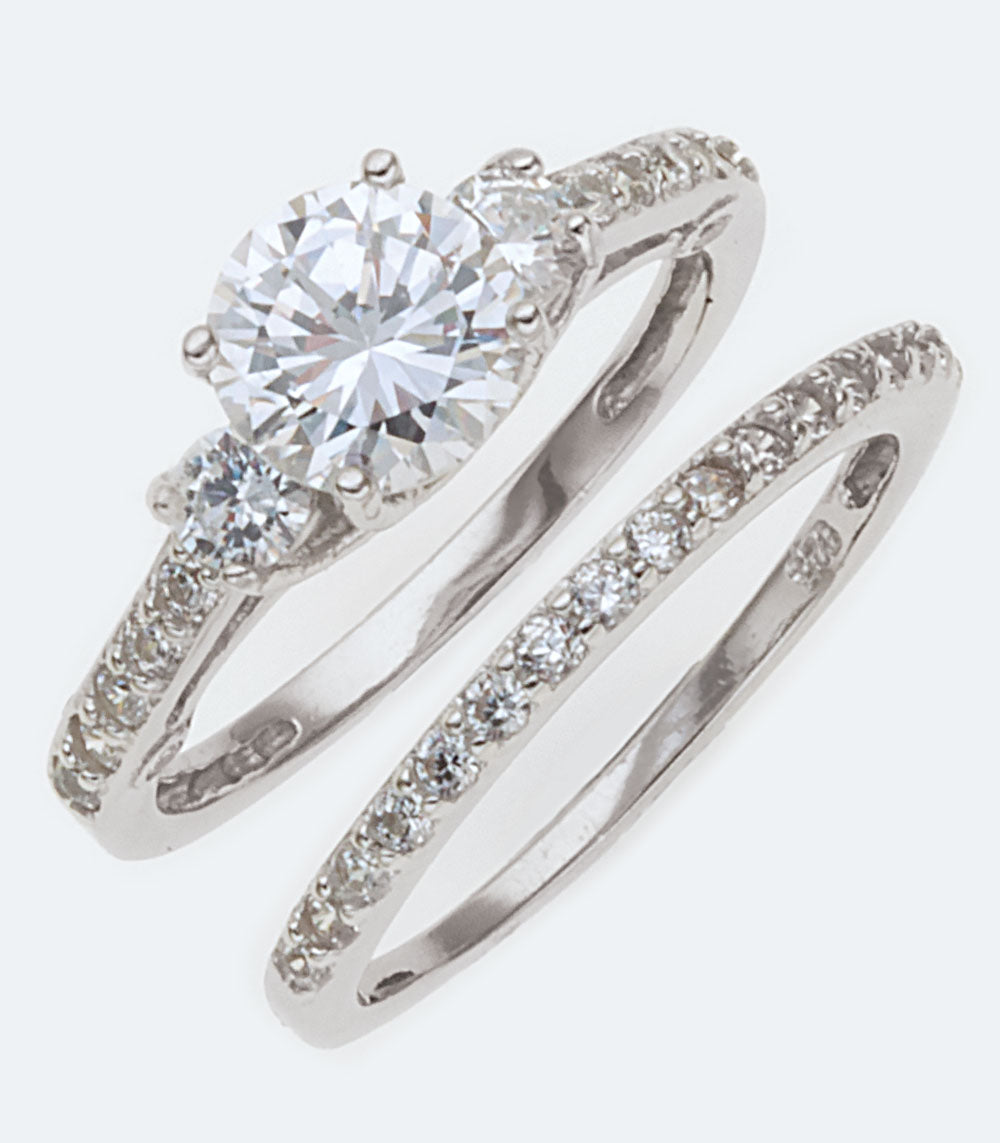 Cubic Ring Wedding Set - SSRG 223