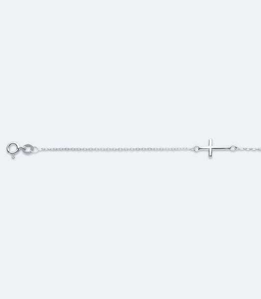 Sterling Silver Cross Bracelet - SSRL 159